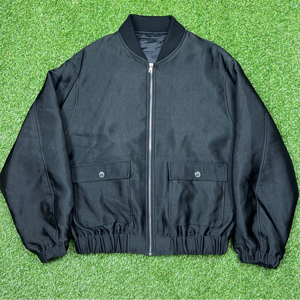 Sandro Women's Classic Black Bomber Jacket